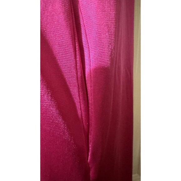 Vintage Vandemere Pink Lacy Housecoat Nightgown Robe Large Silky Liquid Mid - Picture 7 of 9